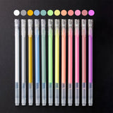 12 Pcs Large Capacity Needle and Neutral Pen 12 Colors Highlighter Pens DIY Painting,Black Card Drawing,Marking,Graffiti