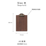 Black Walnut A4 File Folder Board Brass Gold Solid Wood Coffee Shop Order Folder Restaurant Menu Folder Student Sketch Folder