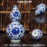 Hand-painted Blue and White Porcelain Bottle, Ceramic Ornament, Mini Vase, Appreciation Bottle, Gift