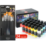 24-Color 60ML Acrylic Paint Set Student Art DIY Graffiti Hand-Painted Spray Paint for Creative Painting Projects