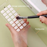 AOOKMIYA Portable Watercolor Paint Palette Art Transparent Acrylic Mini Painting Humidor Washable Mini Watercolor Sub-box Art Supplies