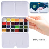 AOOKMIYA Schmincke College-level Watercolor 24 Colors 1ML Paint Sub-pack Portable Watercolor Metal Box Painter Painting Art Supplies