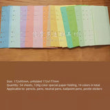 Yimole Design Colored Loose Leaf Inner Page Two Fold Replacement Core A8A7A6 Hand Ledger Student Notebook
