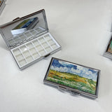 AOOKMIYA 16/18 Grid Watercolor Palette Mini Paint Packaging Tin Box Student Portable Watercolor Box Aquarel Painting Art Supplies