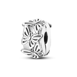 2025 Hot Sale Charms Bead 925 Sterling Silver Pink Butterfly Luminous Firefly Dangle Fit Bangle Bracelet Necklace DIY Jewelry