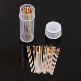 AOOKMIYA 30 PCS Cross Stitch Needles Gold Tail Needle Blunt Embroidery Needle Cross Stitch Needlework Tools Home DIY Sewing Needles