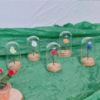 AOOKMIYA mega 1 mini rose glass protective cover home decoration craft ornaments