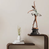 Bronze Ballet Dancer Sculptures Female Bronze Statue Ballerina Figurine Elegant Ballerinas Ornament Crafts For Home Decor Gift