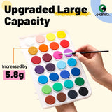 AOOKMIYA Marie's Watercolor Paint Set in 12/16/28/36 Colors with a Paint Brush for Painting,Writing for Adults, Artists, Students