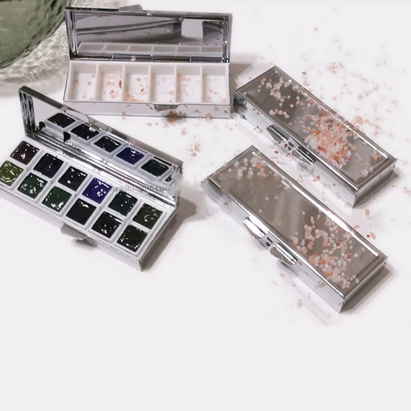 AOOKMIYA Watercolor Sub-packaging Box 6/12 Color Mini Portable Empty Palette Pigment Moisturizing Box Palette Painting Art Supplies