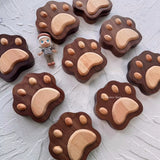 3D Cute Bear Paw Shaped Watercolor Packaging Box Walnut Wood Material Cat Claw Ornament Splitting Wooden Boxes