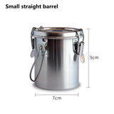 AOOKMIYA Stainless Steel Washing Brush Bucket Portable Sealed Container with Lid Air Drying Pen Holder Oil Painting Art Supplies