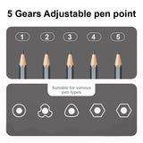 AOOKMIYA Deli Space Theme Full Automatic Electric Pencil Sharpeners Type-C Fast ChargingDispenser Gift for Children Back to School