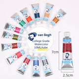 AOOKMIYA Van Gogh Original Watercolor Paint Tube 10ML College Grade Lightfast and Non-fading Professional Art Student Painting Supplies