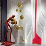AOOKMIYA ART+ Creative Gifts Creative humanoid sculpture floor lamp ball designer exhibition hall living room lobby large figure FRP ornaments