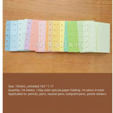 Yimole Design Colored Loose Leaf Inner Page Two Fold Replacement Core A8A7A6 Hand Ledger Student Notebook