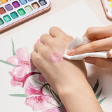 AOOKMIYA 12/24 Colors Portable Mineral Pearlescent Solid Watercolor Pigment Washable Glitter Art Student Painting Nail Art Supplies