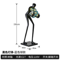 AOOKMIYA ART+ Creative Gifts Creative humanoid sculpture floor lamp ball designer exhibition hall living room lobby large figure FRP ornaments