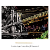 New Colorful City Scratch Painting Night Scene DIY Painting and Scraping Paper Set Bring A Pen A Birthday Present