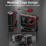 Metal Cage Handle for Insta360 Ace Pro/Xplorer Shockproof Camera Case with Lens Cover Street Sports Photography Accessories