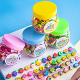 50pcs/Box Cute Rubber Eraser Creative Animal Fruit Pencil Erasers Mini Kawaii Stationery Kids Student Office School Supplies