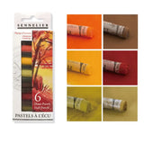 AOOKMIYA SENNELIER Extra-Soft Half Pastel 6 Stick Set Hand Made Color Powder Stick Skin Color Seascape Beginners Art Supplies