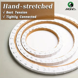 AOOKMIYA 2pcs 8,12,16,20inch Marie's Art Round Canvases Bulk for Painting,White,Blank Stretched Prepared Framed Boards for Oil,Acrylic