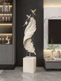 AOOKMIYA ART+ Creative Gifts Home Decor Creative 150CM Flocking Feather Statues Floor Decor Nordic Living Room Large Sculpture Bluetooth Speaker Art Ornament