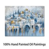 AOOKMIYA ART+ Creative Gifts Large Jewish Kotel Canvas Art Hand Painted Textured Oil Painting Abstract Jerusalem Landscape Artwork for Family Room Decor Gift