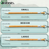 AOOKMIYA Marie's 3pcs Wool Sumi Chinese Calligraphy Brushes with 1.14/1.3/1.57-inches Length to Small Regular Script,Painting, Drawing