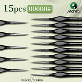 AOOKMIYA 10/12/15pcs 00000 Marie's Miniature Paint Brushes, Detail Paintbrushes Set for Acrylic,Number,Figurine,Craft,Models,Rock,