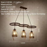 American Style Countryside Creative Personality Industrial Style Pendant Light Restaurant Bar Iron Wheel Creative Pendant Light