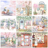 Watercolor Thread Draft  Flower Fragrance Full Path Series Xiongxiong Gathering Series Hand Drawn Color Book Watercolor Paper