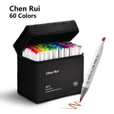 168/120/100/80/60/48 Colours Dual Tip Art Markers Sketch Pens Brush & Chisel Permanent Marker Pens With Base & Outline Markers D