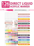 AOOKMIYA Languo 45/54/63/81/117/126 Colors Soft Brush Acrylic Marker Pen Set,DIY Hand Drawn,Student Graffiti Paint Art Acrylic Paint Pens