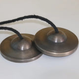 Nepal Handmade Tinkle Bell Cymbals with Bag Large Brass Buddhist Hand Bells Yoga Meditation Healing Bells Orff Instruments