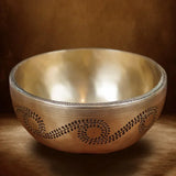 AOOKMIYA Copper Tibetan Bowl Handmade Carved Nepal Singing Bowls Spiritual Sound Healing Meditation Large Chakra Buddhist Instrument Gift AOOKMIYA.COM