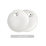 AOOKMIYA Ceramic Palette Cute Ins Bear/cat/pig Plate Watercolor Palette Ceramic Mini Chinese Painting Gouache Art Tools Art Supplies