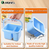 AOOKMIYA Marie's Blue Paint Brush Cleaner Washer,Multifunction Painting Brush Basin Holder and Organizer for Acrylic,Watercolor,Gouache