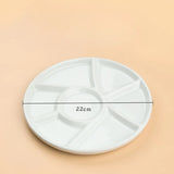 AOOKMIYA Plum Blossom Ceramic Palette Mixed Color Pigment Palette Round Ceramic Tray for Watercolor Gouache Painting Art Supplies