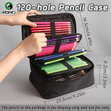 AOOKMIYA 48/72/120 Holes Large Capacity Portable Pencil Case - Waterproof, Zippered Storage Bag,Ideal for Professionals,Adult,Students