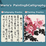 AOOKMIYA 150 Sheets Marie's Xuan Rice, Sheng (Raw) Xuan Paper for Chinese Calligraphy Writing Sumi Thickening for Student Craft
