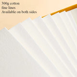 AOOKMIYA 100% Cotton Pulp Watercolor Book 300g Thickened Double-sided Watercolor Paper for Travel Portable Sketchbook Art Supplies
