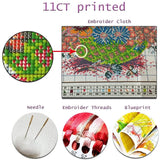 AOOKMIYA Meian Photo Custom Cross Stitch Embroidery Kits 11CT Cotton Thread Painting DIY Needlework DMC Set Counted Printed on Canvas