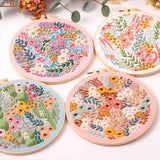 AOOKMIYA Embroidery Kit for Beginners and Embroidery Enthusiasts - Includes Floral Landscape with Thread Needles