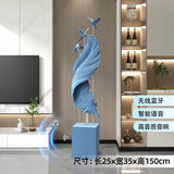 AOOKMIYA ART+ Creative Gifts Home Decor Creative 150CM Flocking Feather Statues Floor Decor Nordic Living Room Large Sculpture Bluetooth Speaker Art Ornament
