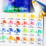 AOOKMIYA Van Gogh Netherlands 24/40 Color Solid Watercolor Paint Trial Pack 0.5/1ml Mini Pack Acuarela Artist Painting Art Supplies
