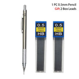 Mechanical Pencil Set 0.3 0.5 0.7 0.9 1.3 2.0mm Full Metal Art Drawing Painting Automatic Pencil Office School Supply Stationery