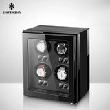 Wooden Watch Winder Box Storage Automatic Rotating Watch Box 9 Slots Led Shaker Luxury Inner Cortex Organizer Tray Holiday Gifts