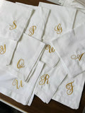 AOOKMIYA Table Napkin Cloth Napkins Embroidery Wedding Cotton Napkins For Plates Decorative Table Cloth 45x45CM Letter Customizable Gift